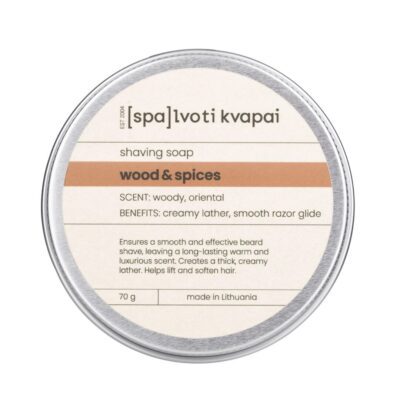 SpalvotiKvapai muilas skutimuisi woodspices