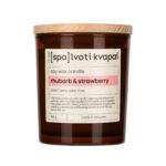 SpalvotiKvapai sojos vasko zvake rhubarbstrawberry