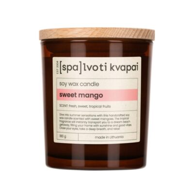 SpalvotiKvapai sojos vasko zvake sweet mango